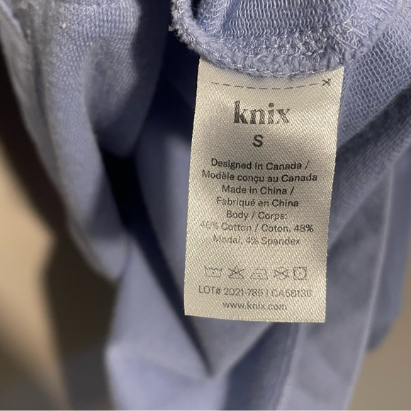 $19❄️ Knix Soft Blue Dolman Sleeve Cropped Hoodie w Kangaroo Pocket - Picture 14 of 15